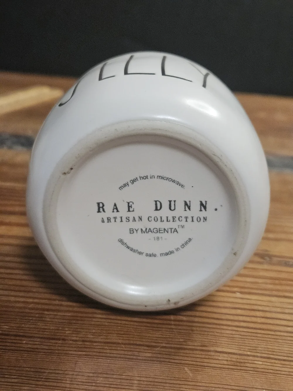 Rae Dunn White Jelly Ceramic Jar with Spoon